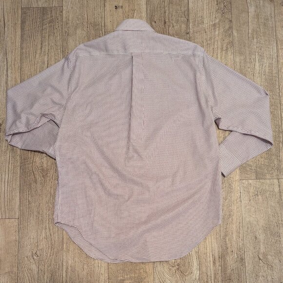 Ralph Lauren LRL Mens 16-32/33 Red White Check Button-Down Dress Shirt Classic - Picture 6 of 10